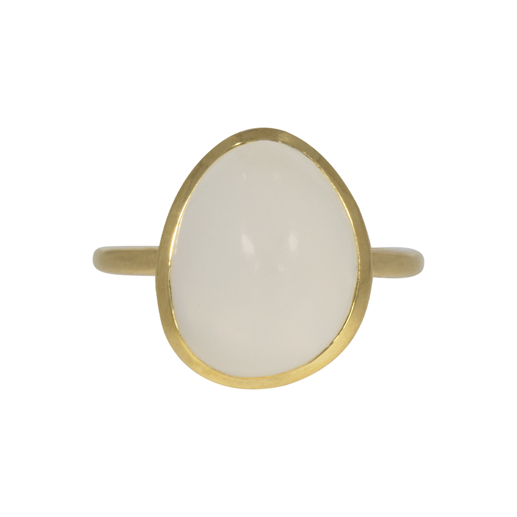 Juvelan London Statementring Mondstein Silber Cabochon