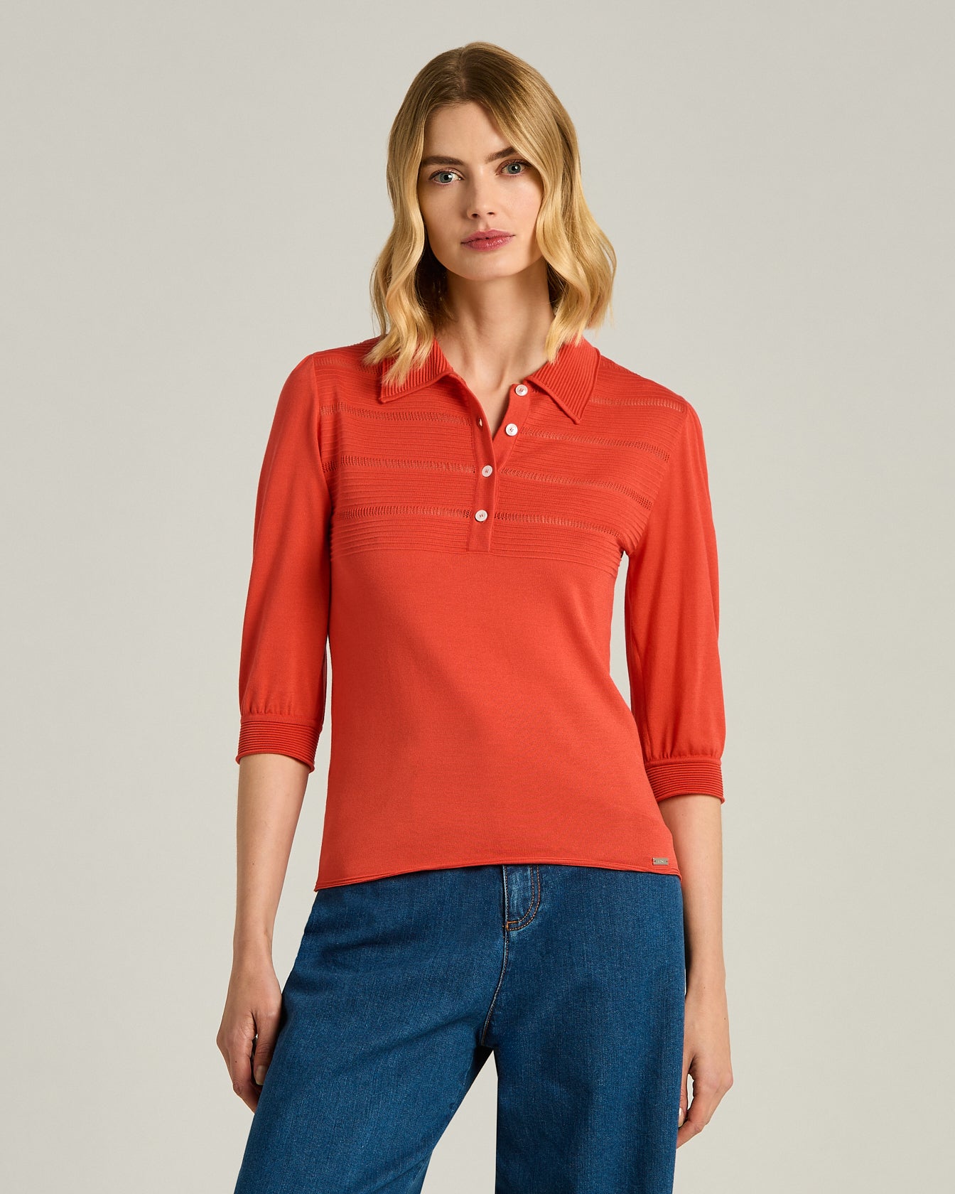 Kiton Polo Seiden Polo Koralle Gr 40 Festkleidung