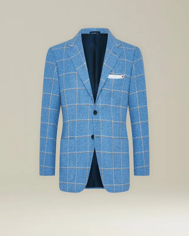 Kiton Kaschmir Blazer kariert einreihig Herren