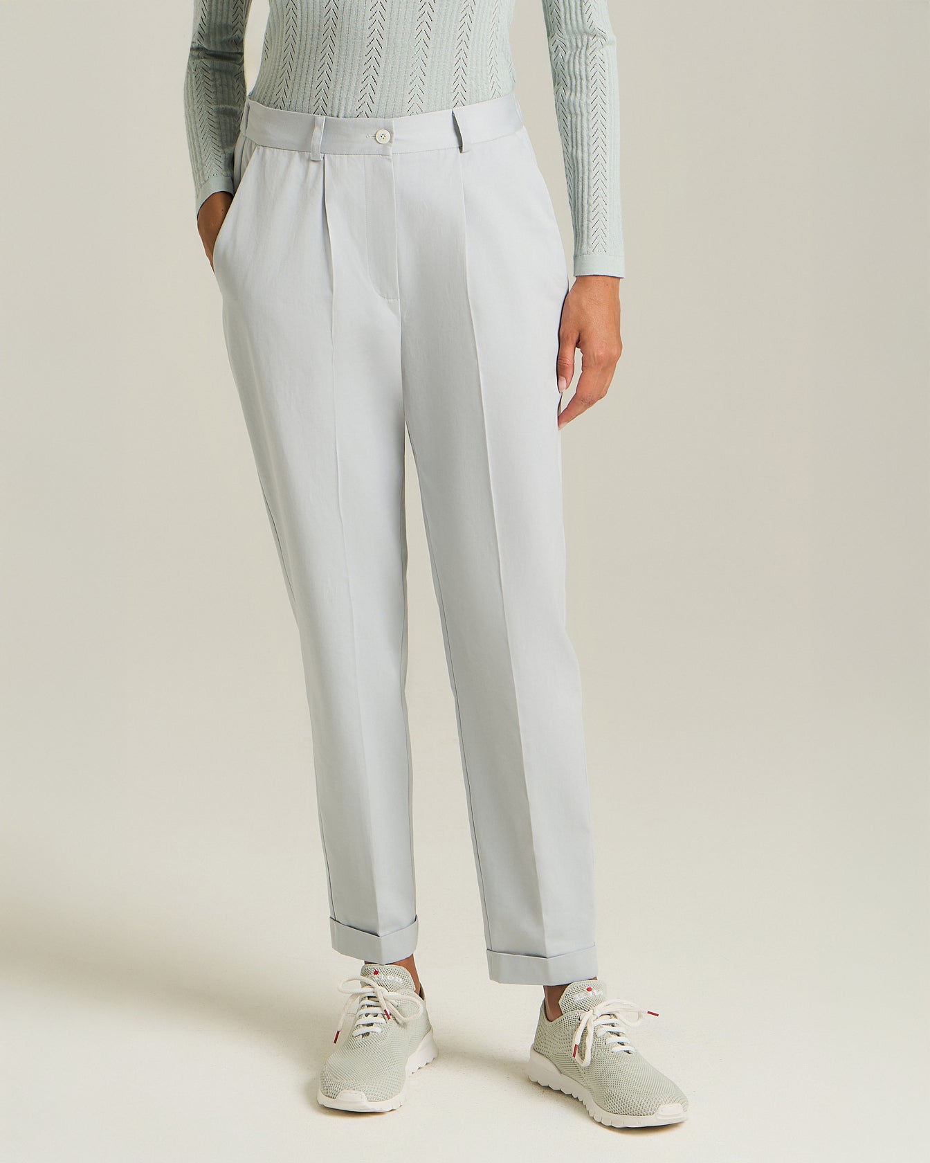 Kiton Baumwolle Kaschmir Hose Carrot Gr.48