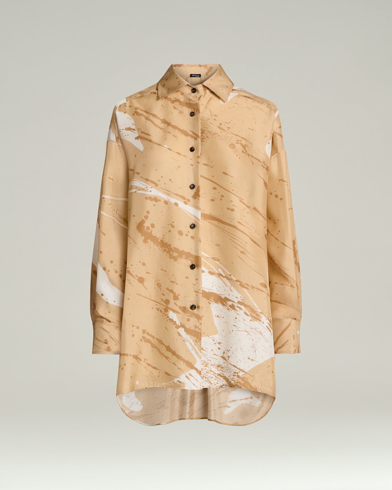 Kiton Seidenbluse Satin Muster Damen 40 Bluse