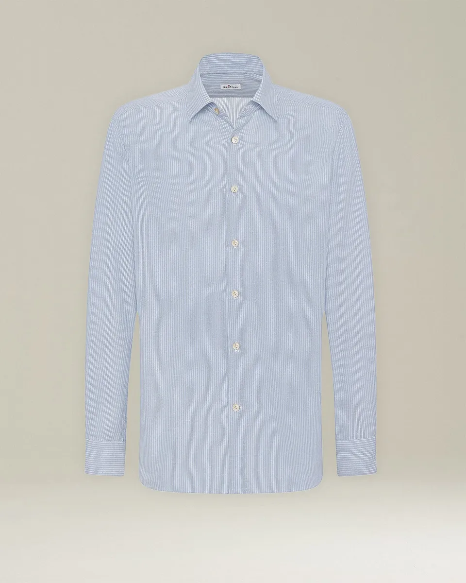 Kiton Shirts Baumwollhemd Gestreift Gr. 40
