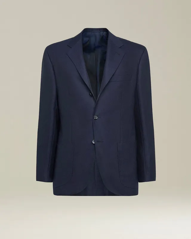 Kiton Jackets Giacca Cashmere Sakko Navy Kaschmir