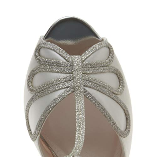 Rainbow Club Luciana Braut-Pumpe 39.5 EU ivory Silber