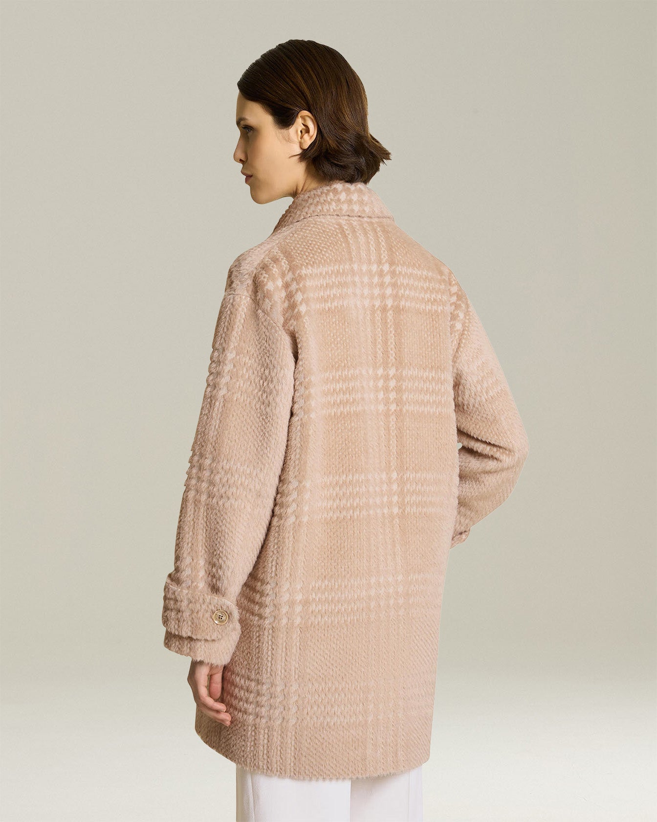 Kiton Outerwear Caban Wollmantel Alpaka Prince of Wales