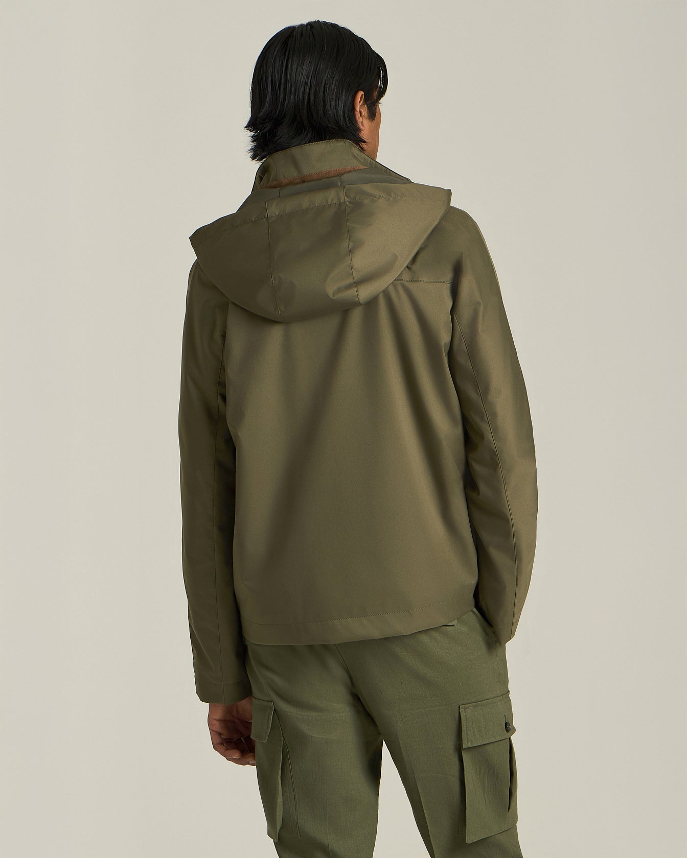 Kiton Windbreaker Blouson Gr.50 Nylon Kapuze Herren
