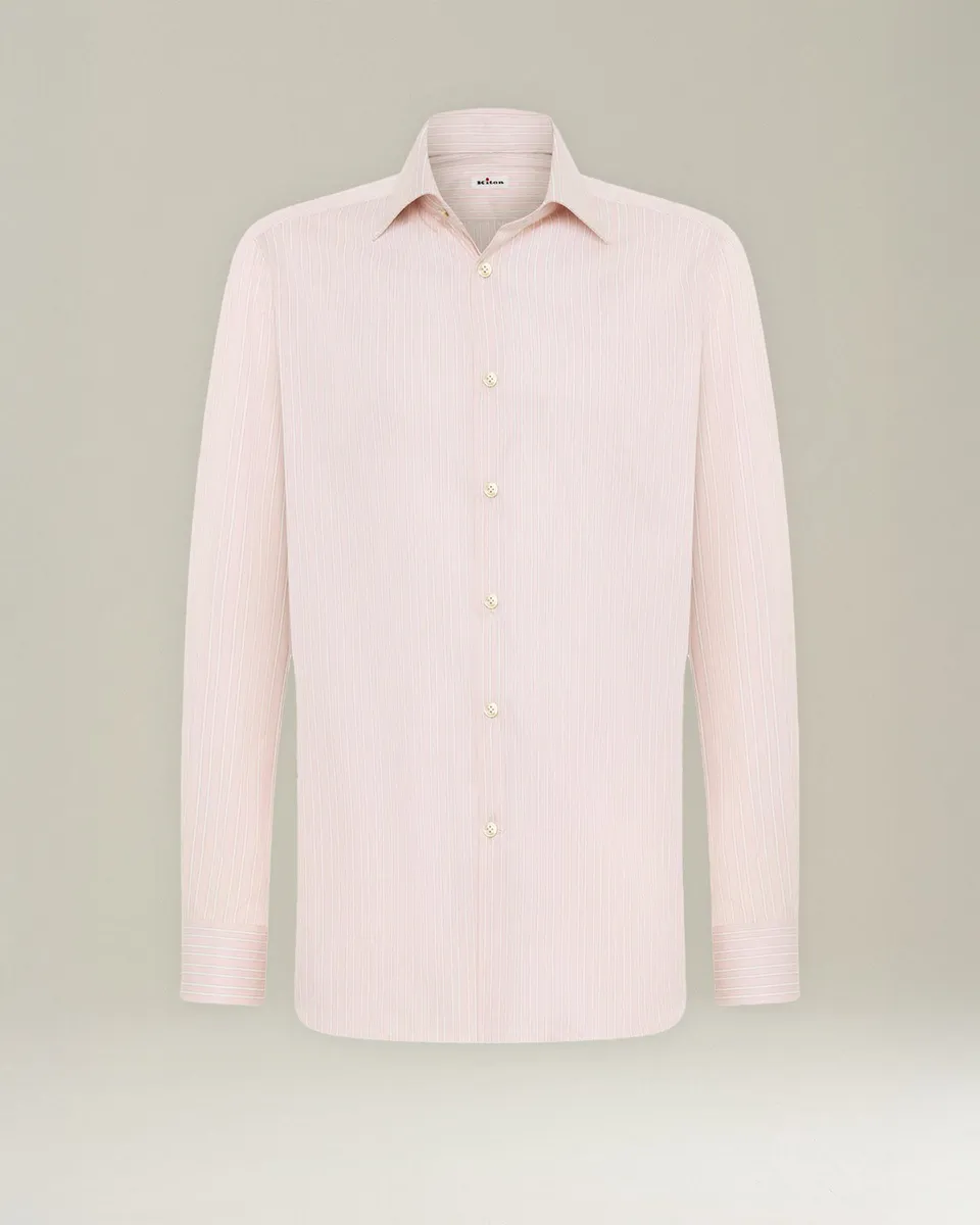 Kiton Striped Cotton Shirt Hemd Gestreift Baumwolle Gr.40