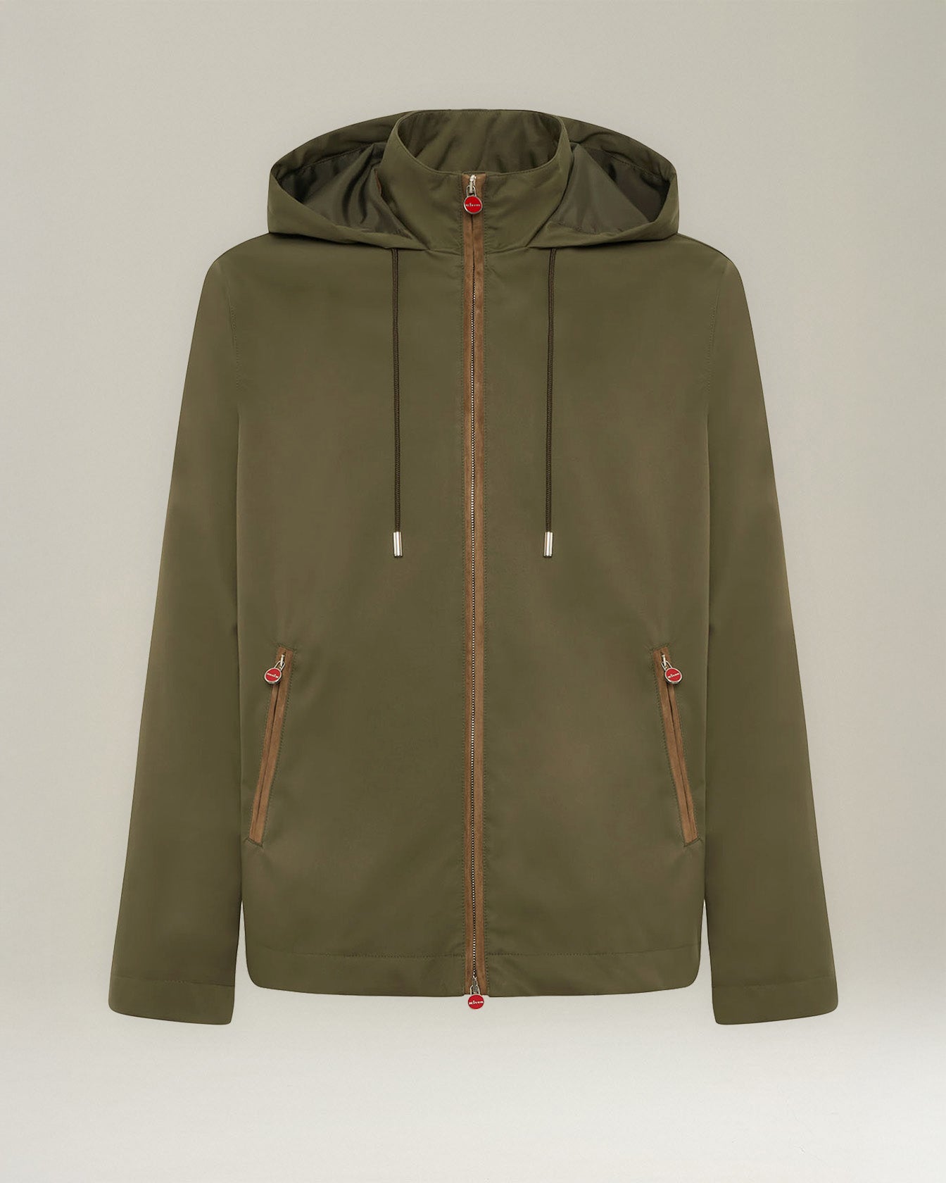 Kiton Windbreaker Blouson Gr.50 Nylon Kapuze Herren