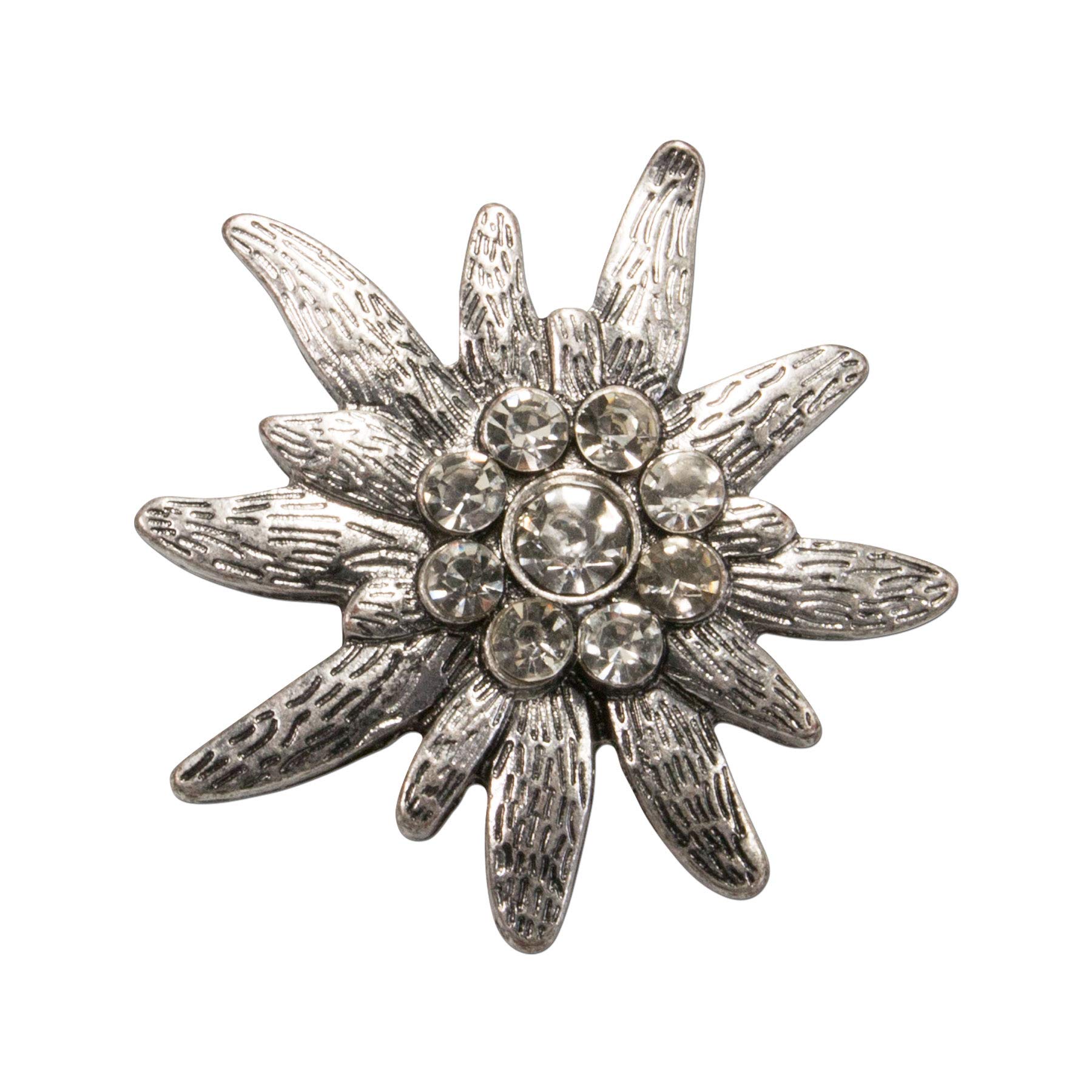 Alpenflüstern DAHEIM API118 Trachten-Brosche antik-silber Strass