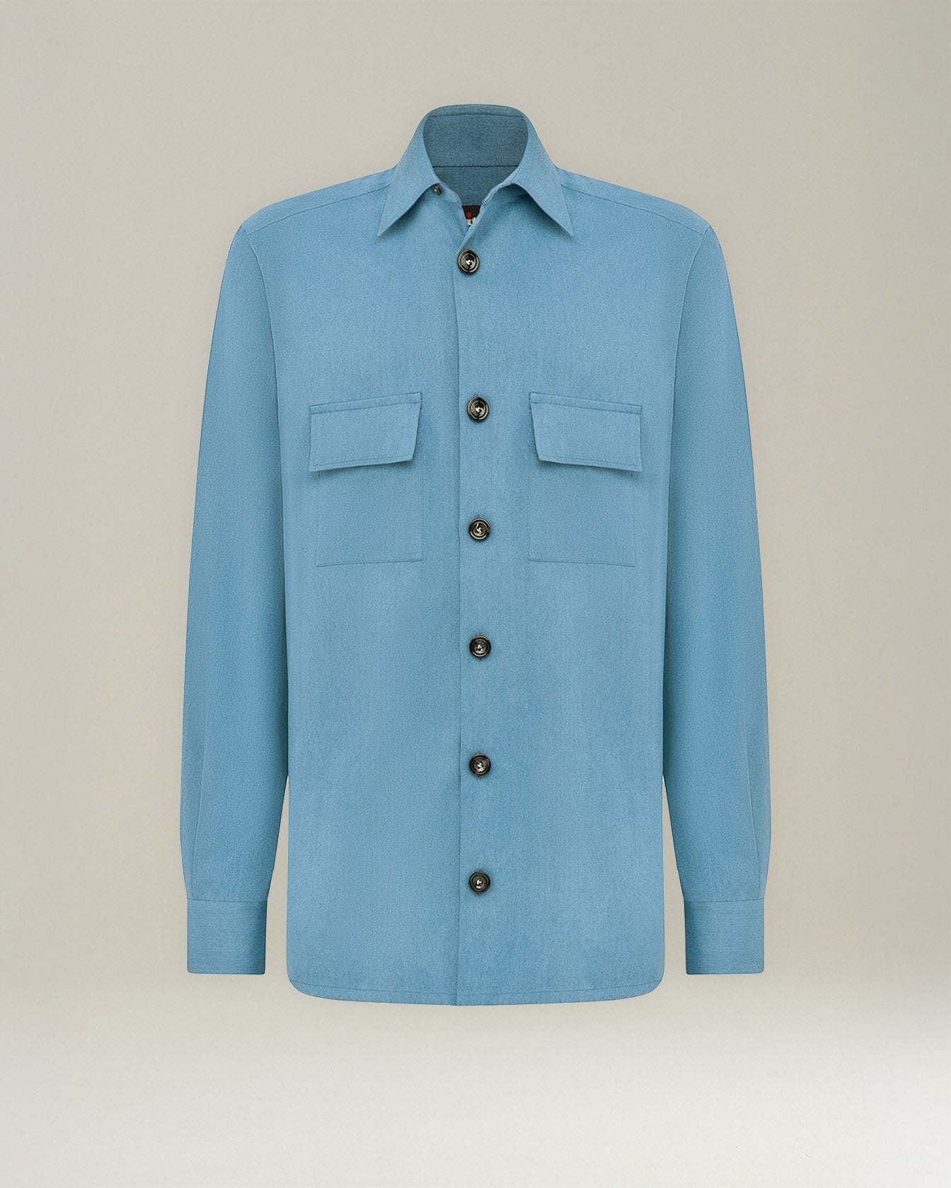 Kiton Shirts Overshirt Cotton Délavé Herren Hemd Denim