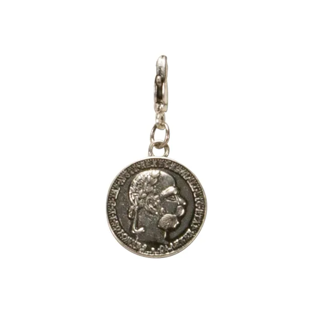 Alpenflüstern DAHEIM Münze Anhänger AAH101 antik-silber 2cm