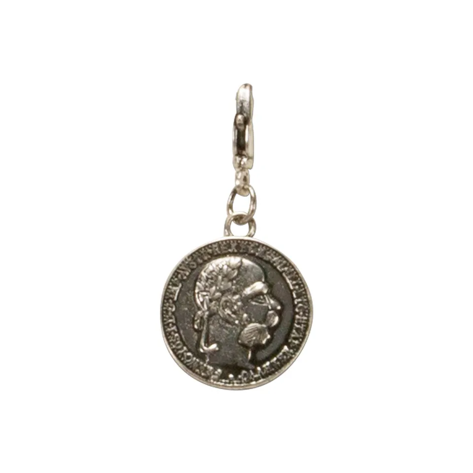 Alpenflüstern DAHEIM Münze Anhänger AAH101 antik-silber 2cm