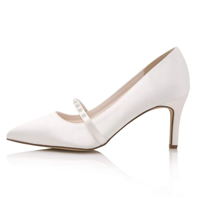 Rainbow Club Essentials Kapri Brautschuhe Ivory Satin 6,5 cm