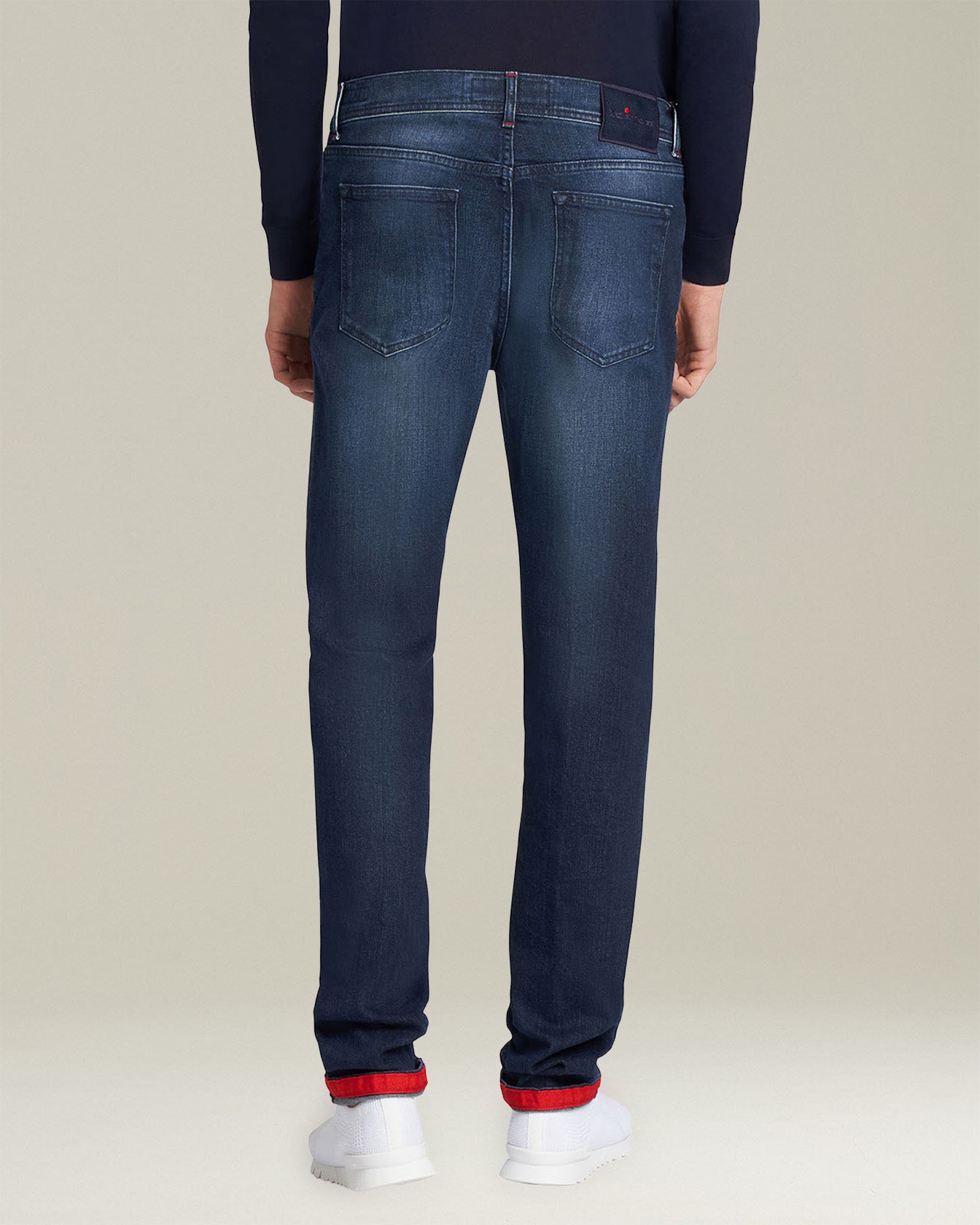 Kiton Pantaloni Cotone Jeans Hose Baumwolle Blau Ultra Slim