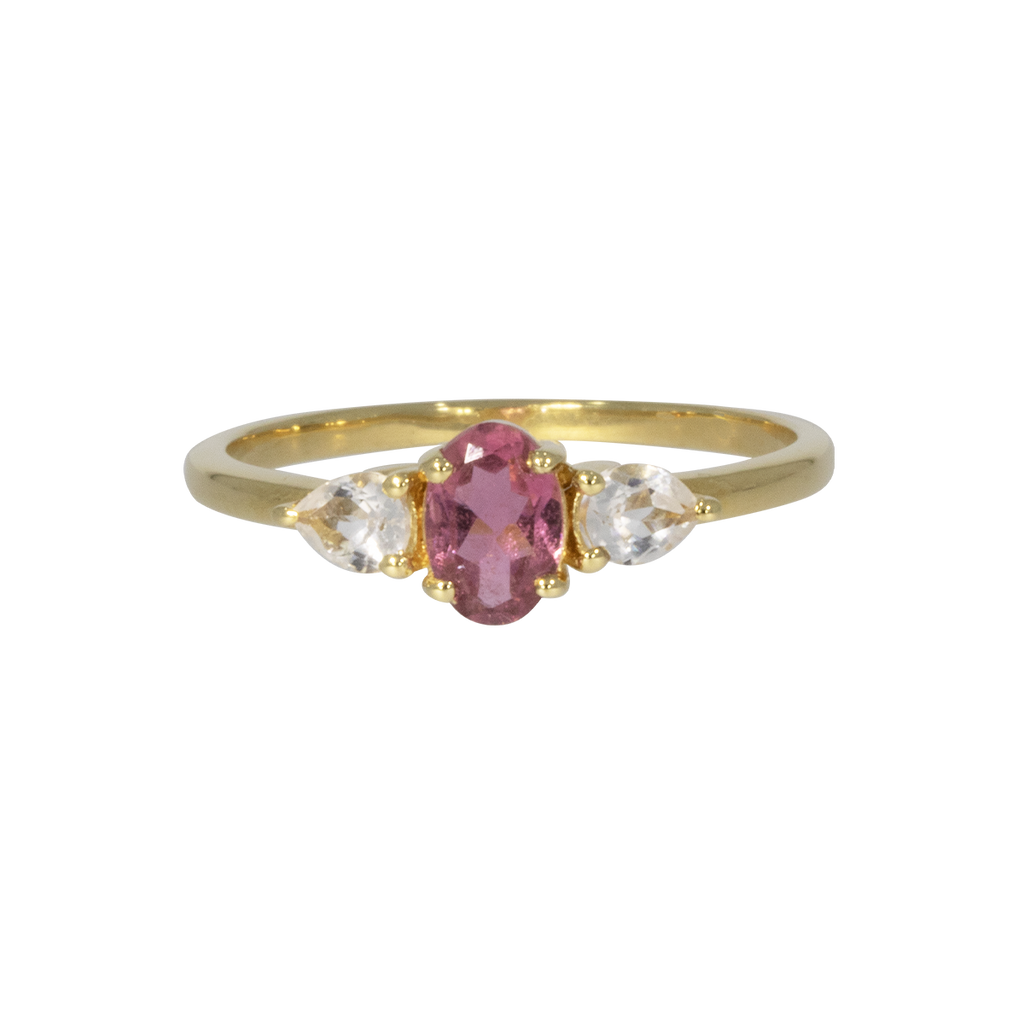 Juvelan Paris Ring Silber mit Turmalin und Topas