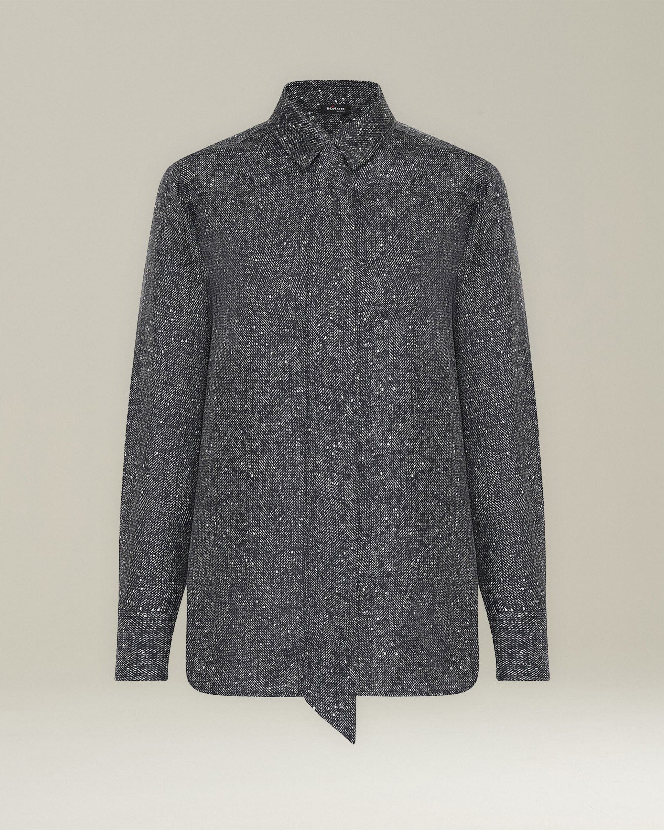 Kiton Bluse Seide Lamé-Effekt Größe 40