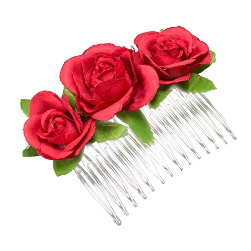 Alpenflüstern DAHEIM ADV101 Haarkamm rot Rosen 7 cm