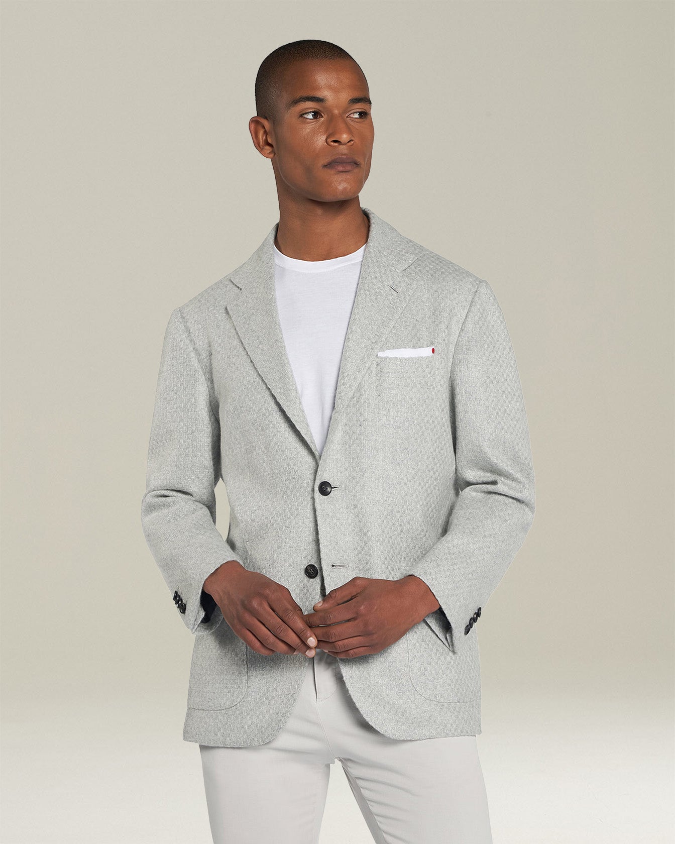 Kiton Jackets GIACCA CASHMERE Sakko hellgrau Kaschmir