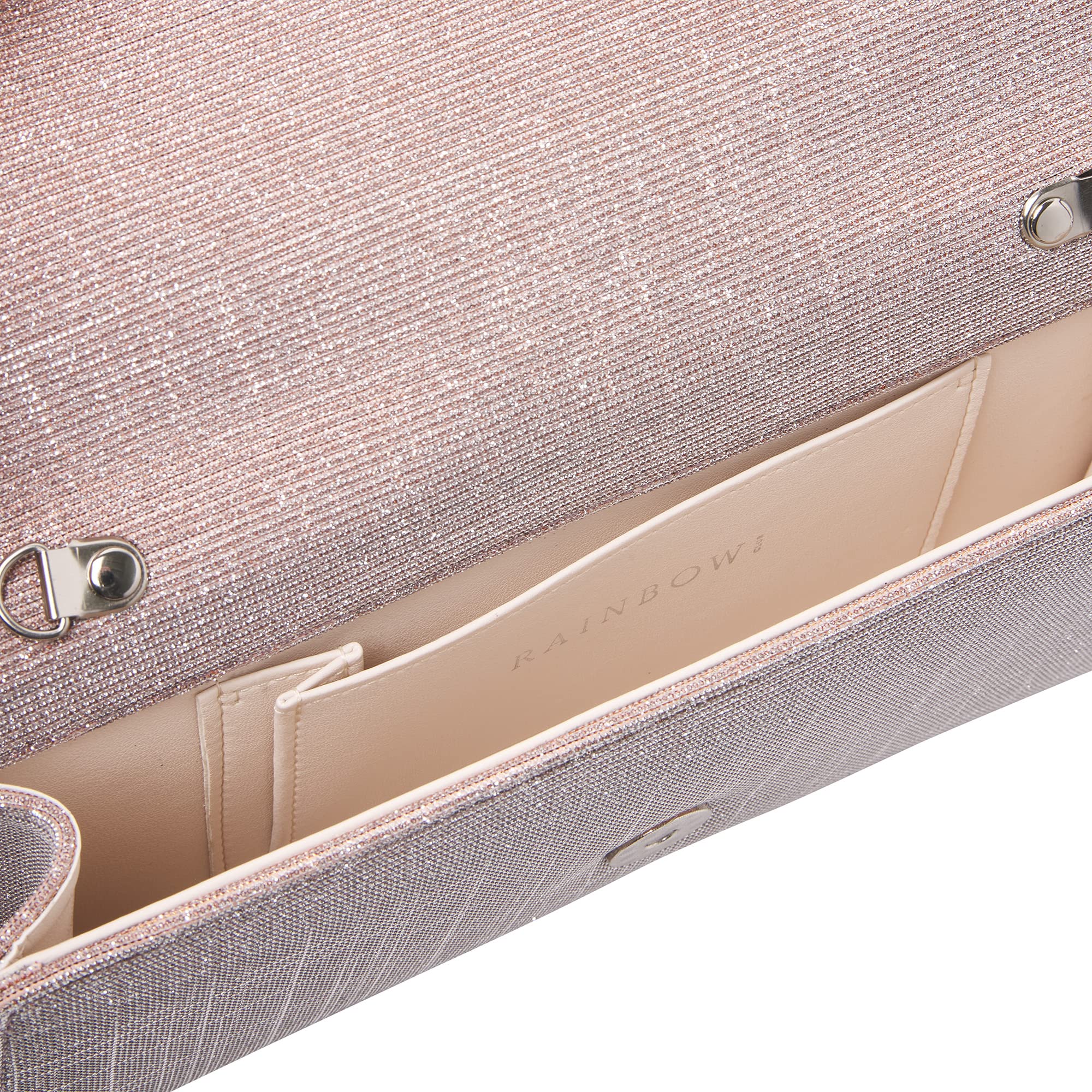 Rainbow Club Saskia Brauttasche Rose Metallic mit Kette