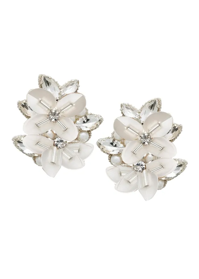 Elizabeth Bower Francine Cluster Ohrstecker Pearl Blumen