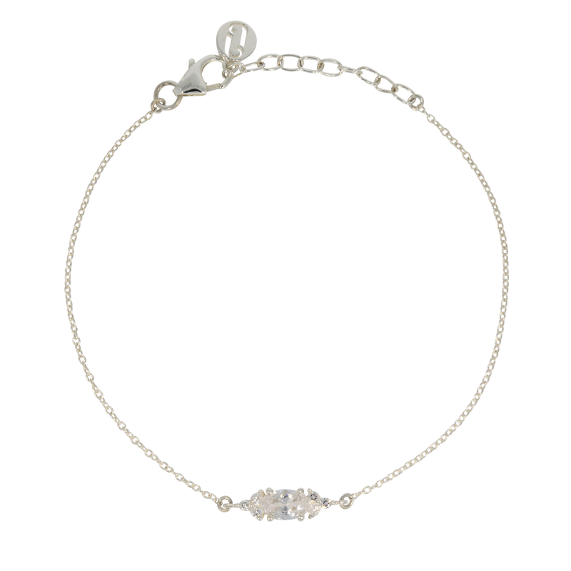 Juvelan Dazzling Beauty Kristall Armband Silber 15 cm