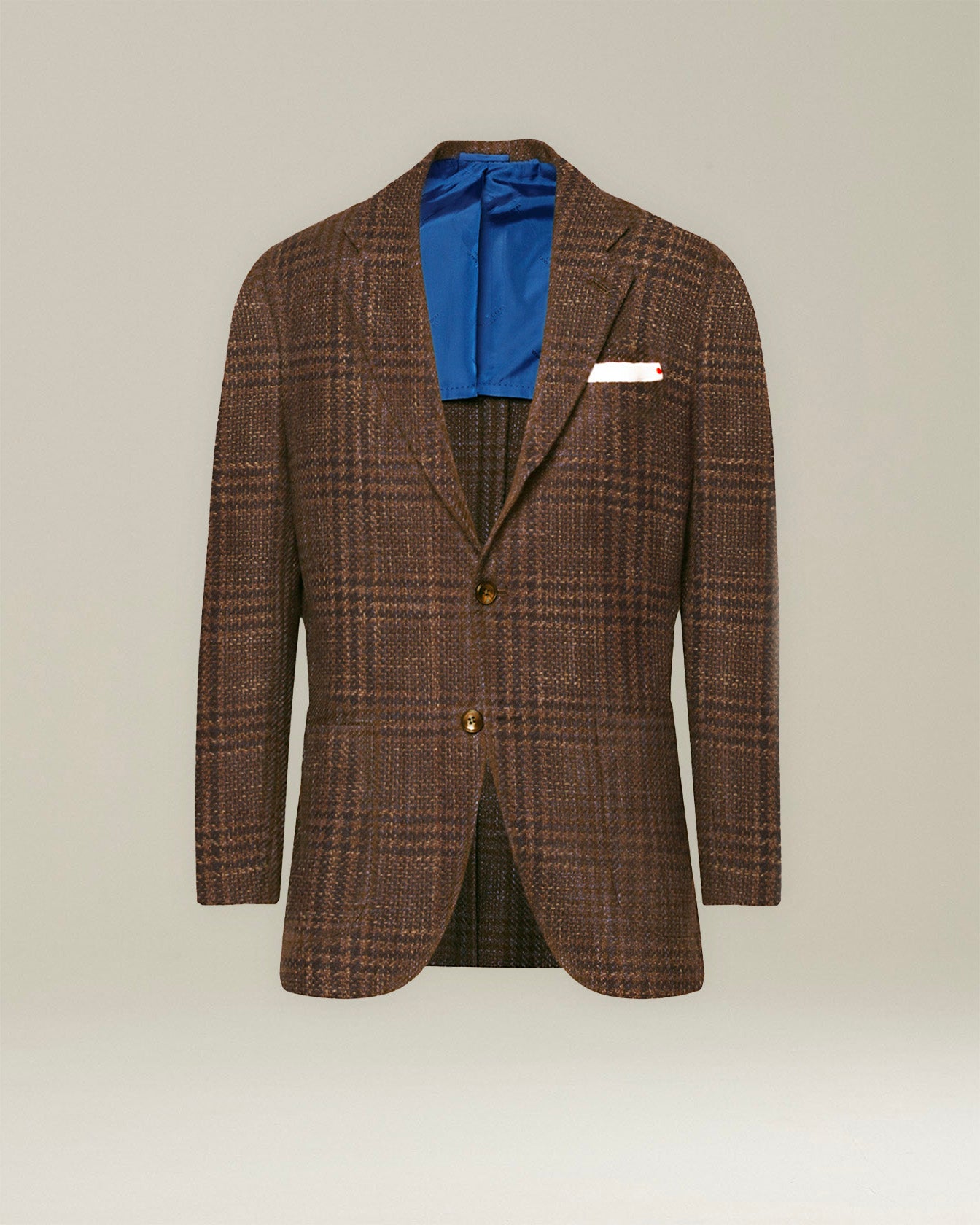 Kiton Jackets Karo Sakko Wolle Seide Cashmere Blend