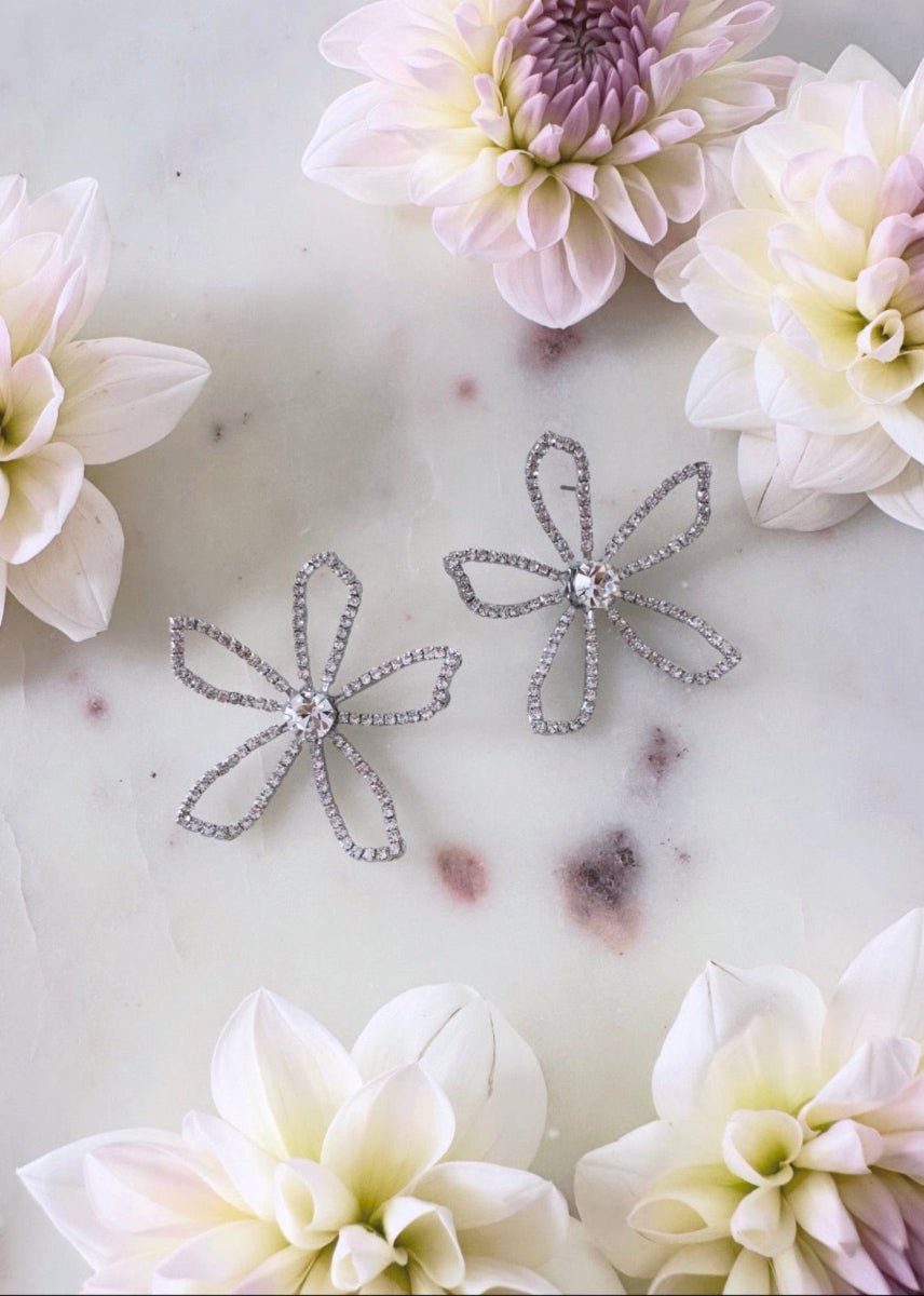 Elizabeth Bower Pavet Crystal Stud Ohrstecker Gold Kristall