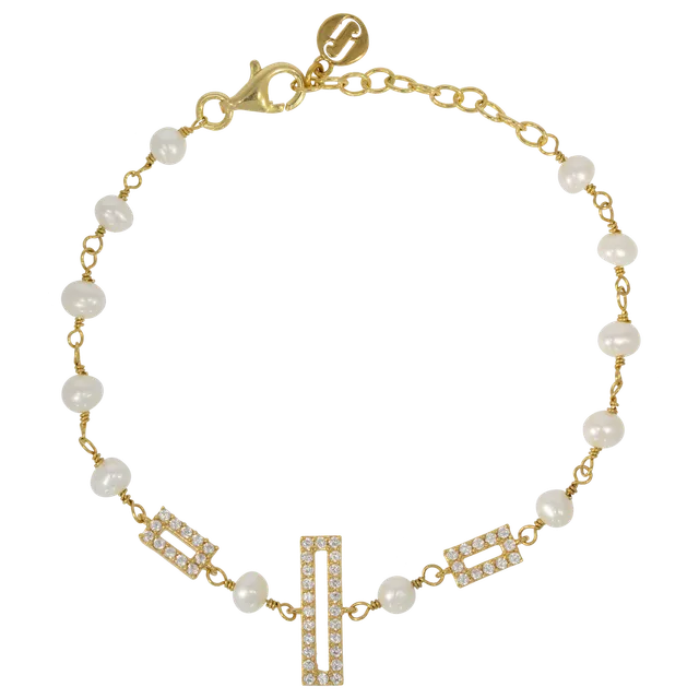 Juvelan Picturesque Armband mit Perlen und Kristall