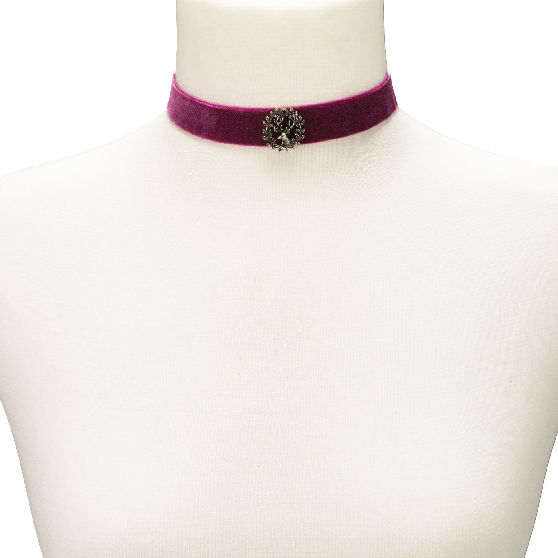 Alpenflüstern DAHEIM DHK173 Kropfband Hirsch lila-violett