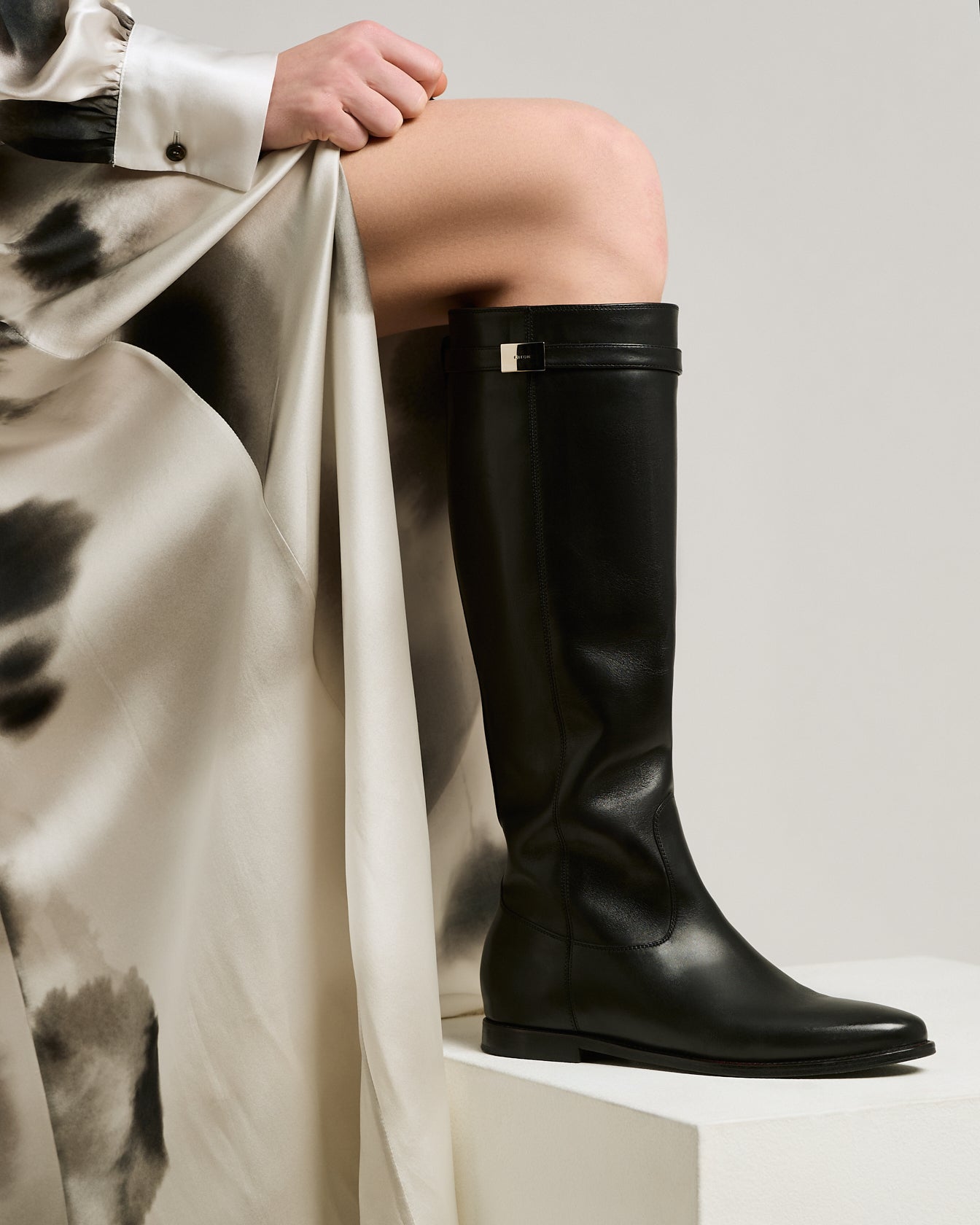Kiton Shoes Stiefel schwarz Kalbsleder hoch