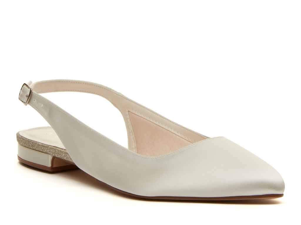 Rainbow Club Essentials Alise Ivory Satin Slingback Gr. 37