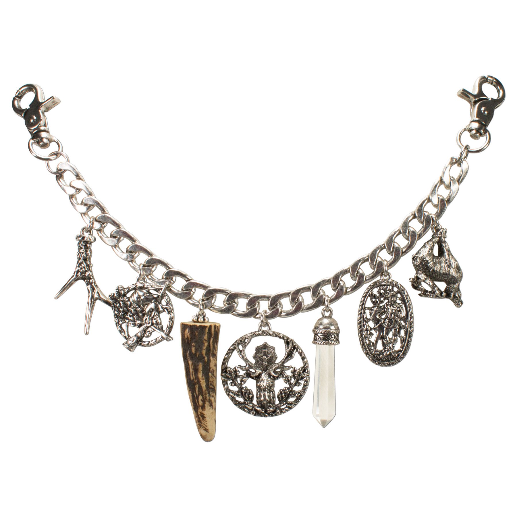 Alpenflüstern DAHEIM Waidmannsheil HCH029 Charivari antik-silber Hirschhorn
