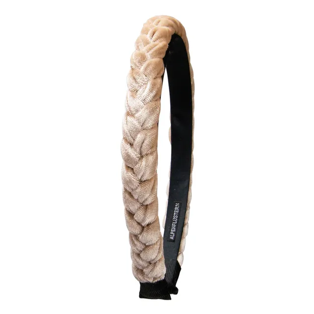 Alpenflüstern Samt ADV160 Haar-Reif beige-braun schmal