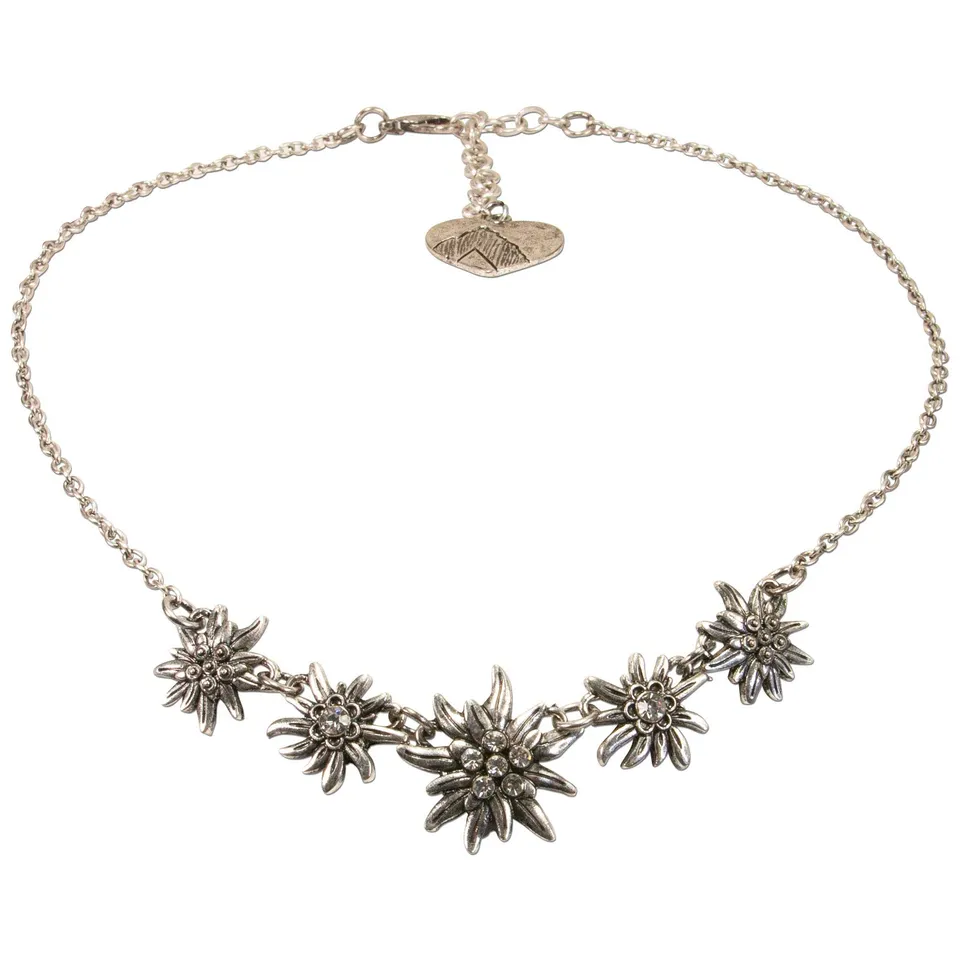 Alpenflüstern DAHEIM Edelweiss Symphonie Dirndlkette Silber