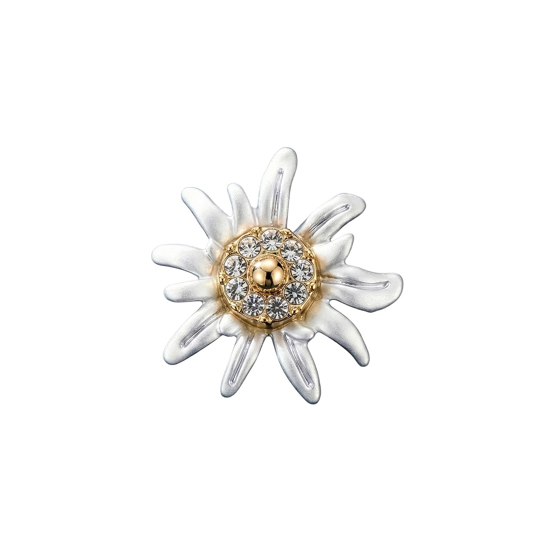 Alpenflüstern DAHEIM API148 Ansteck-Pin Edelweiß creme-weiß