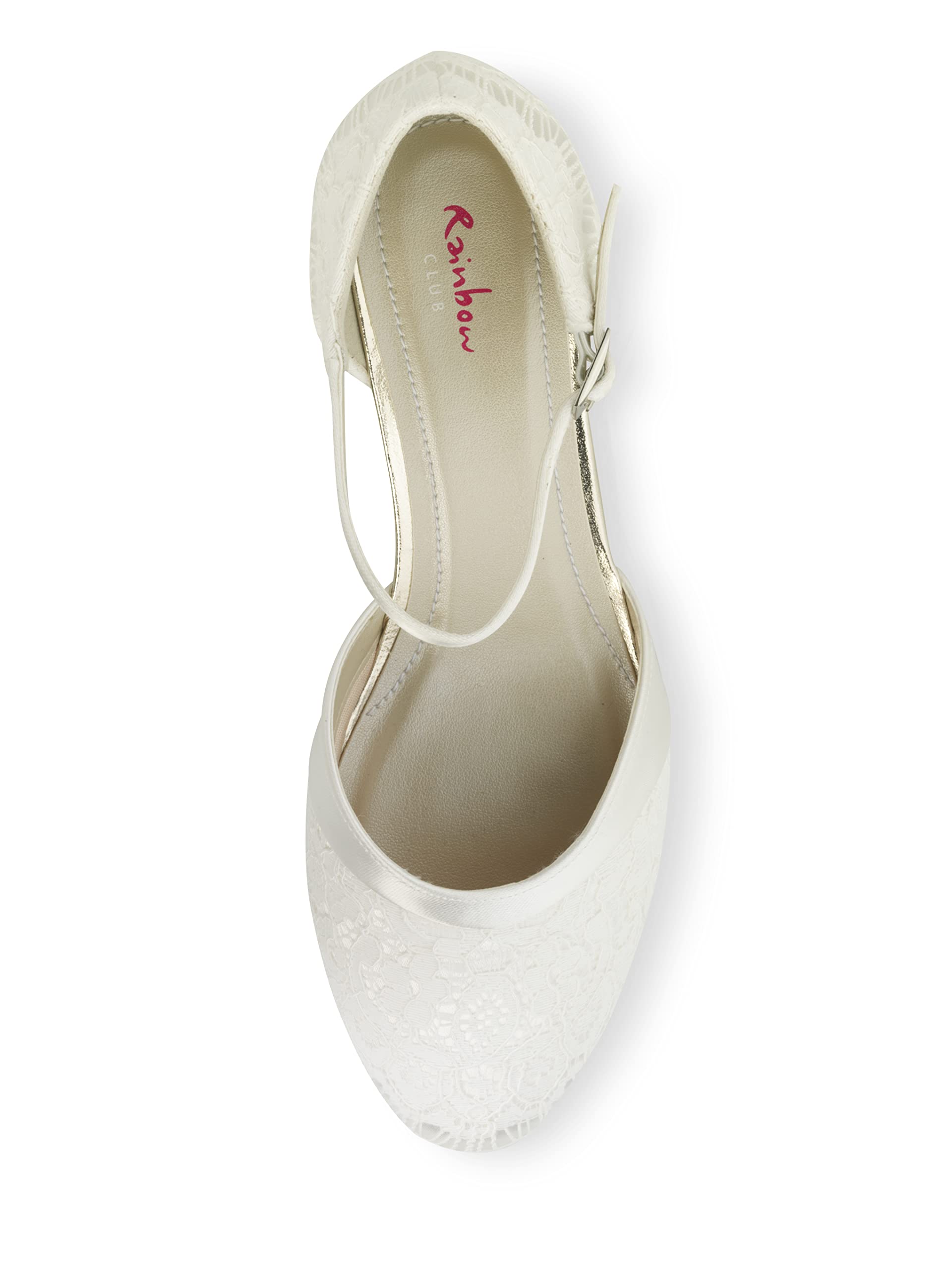 Rainbow Club Timeless Mickie Pumps Satin Ivory Spitze 3,5 cm