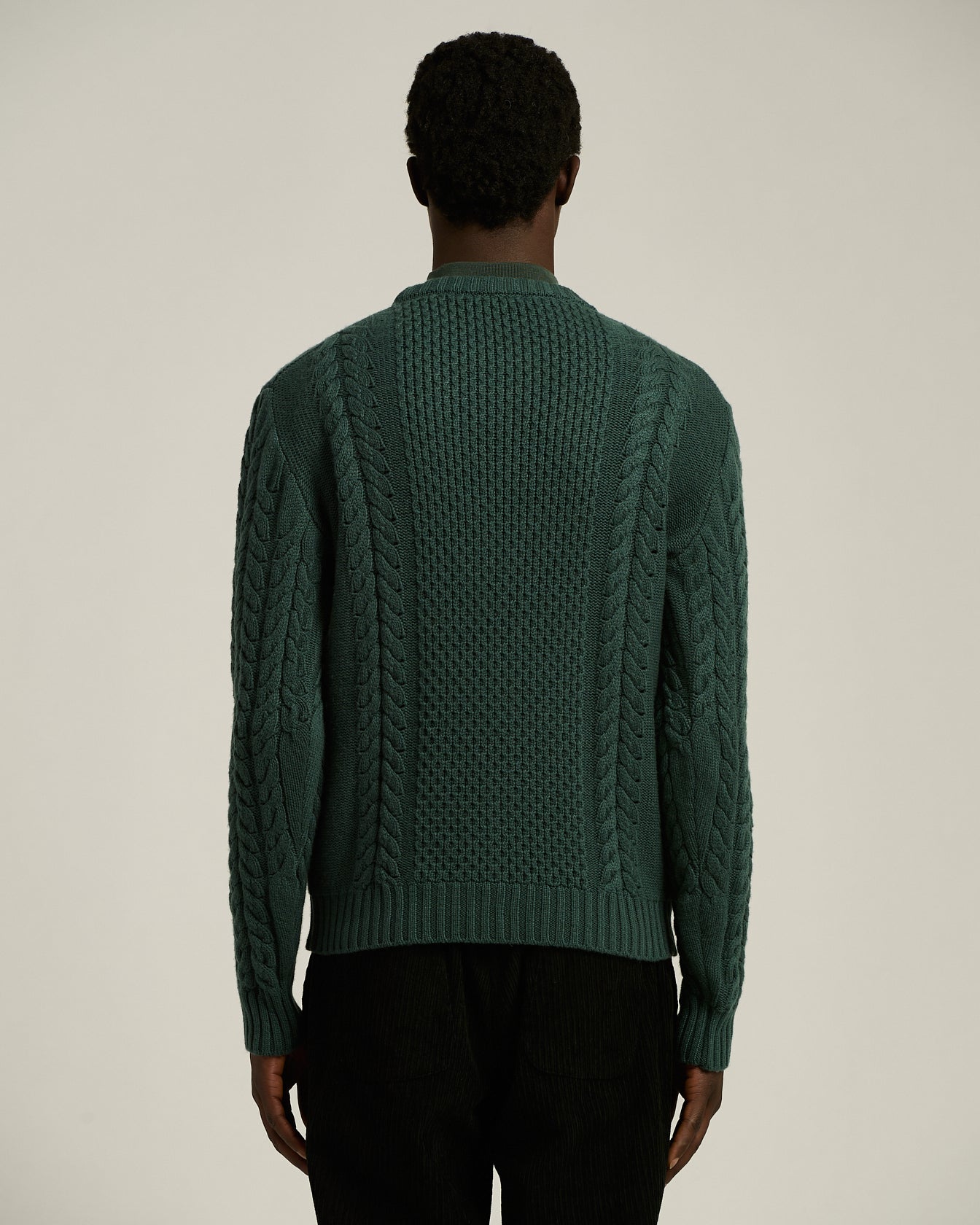 Kiton Knitwear Zopfstrick Pullover Kaschmir Grün Gr. M