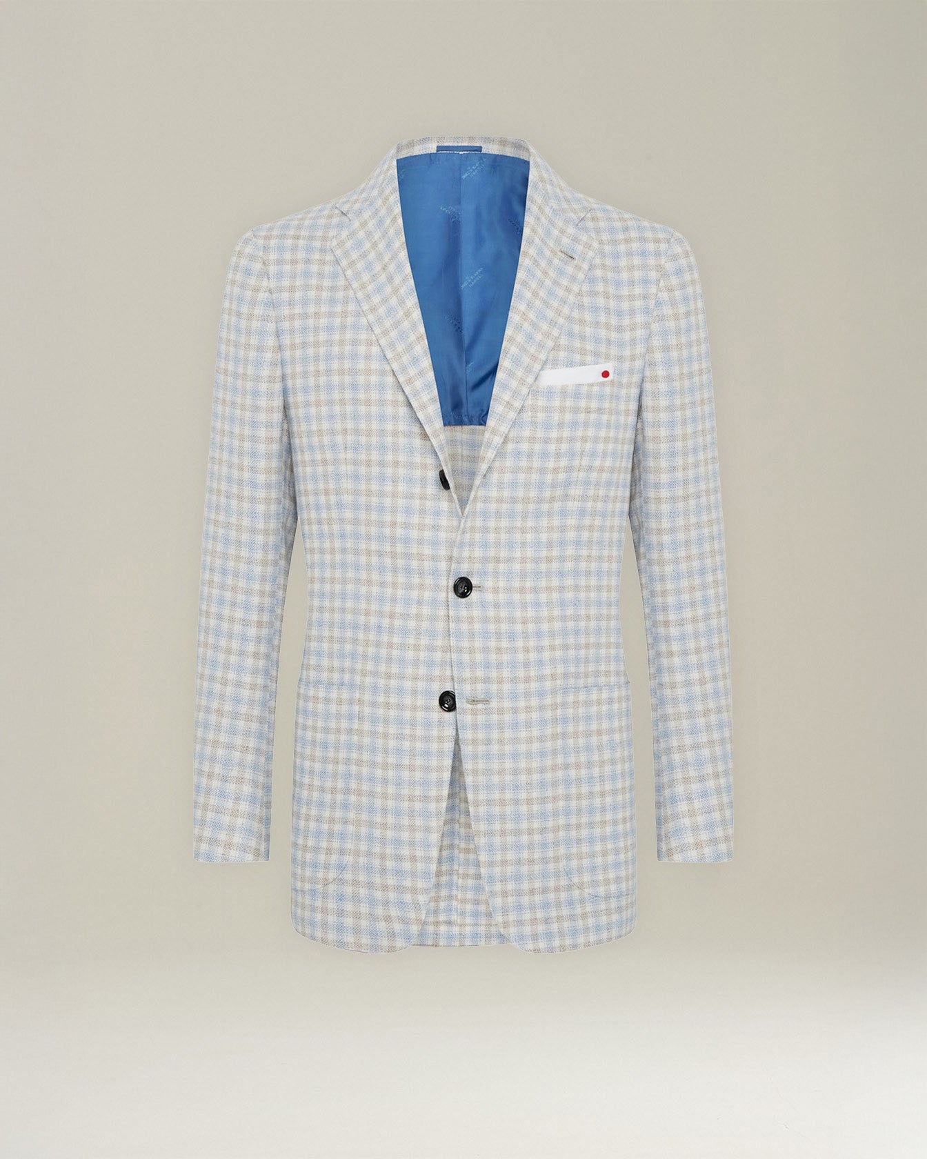 Kiton Cashmere Micro Check Blazer Karo 50
