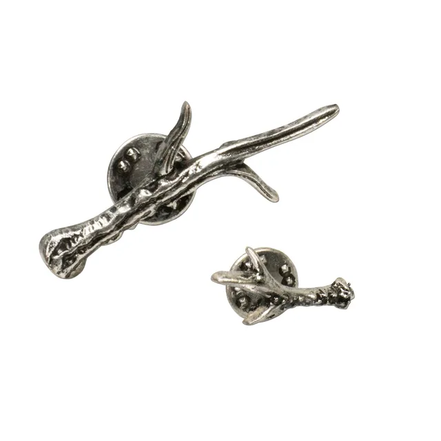 Alpenflüstern DAHEIM Ansteck-Pins Horn 2er-Set silber