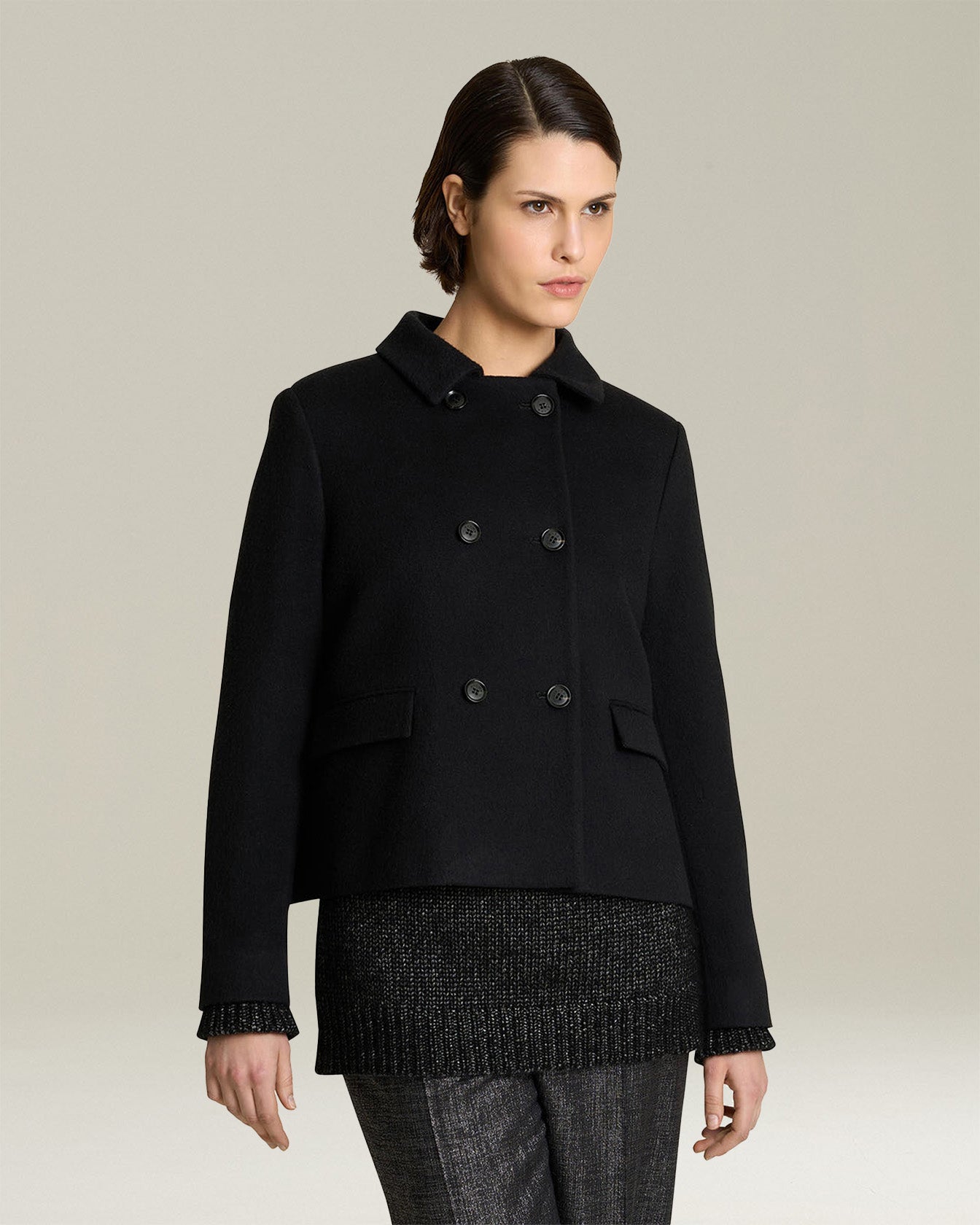 Kiton Peacoat Mantel Kaschmir Größe 40