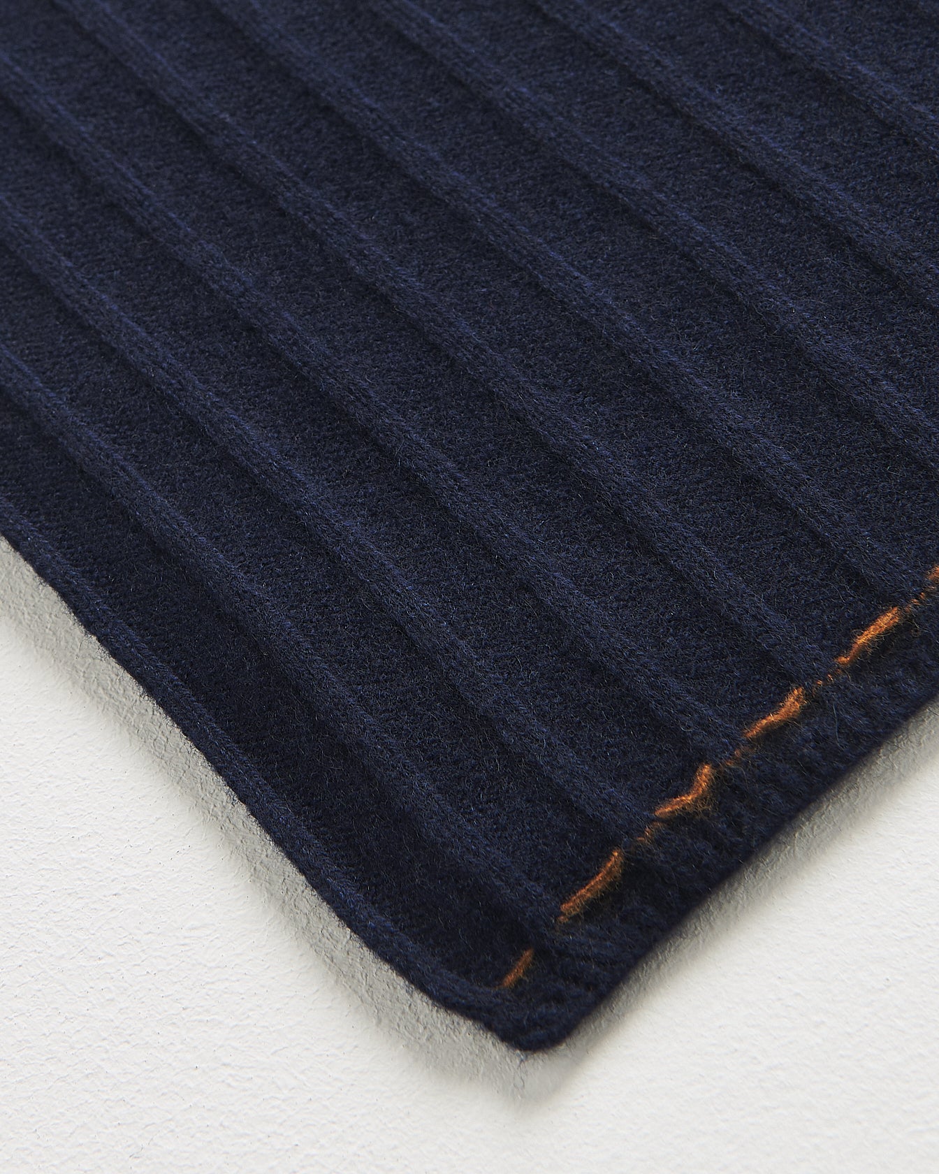 Kiton Scarves Blue Cashmere Schal TU Kaschmir Ripp