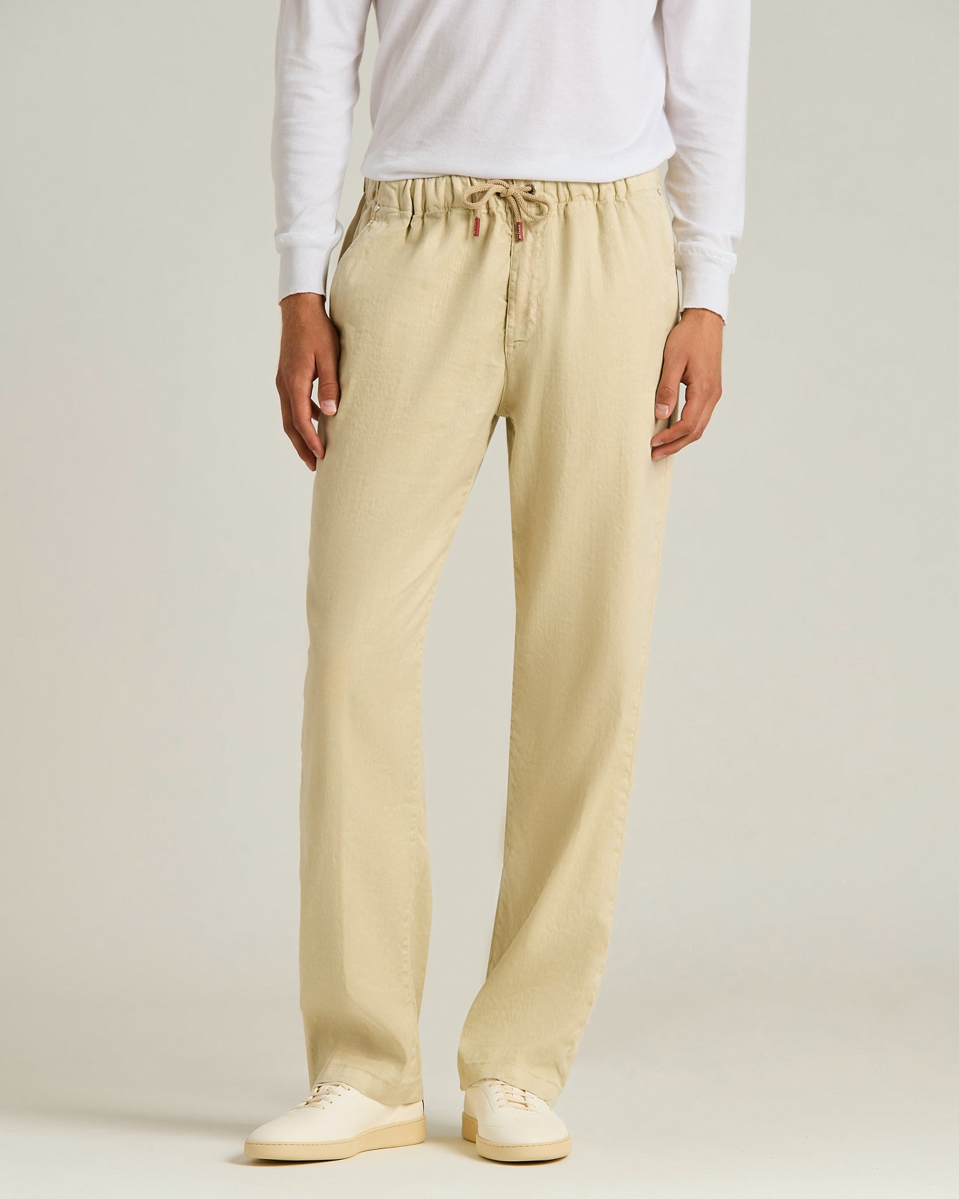 Kiton Trousers Hose Beige Leinen-Baumwolle Herren