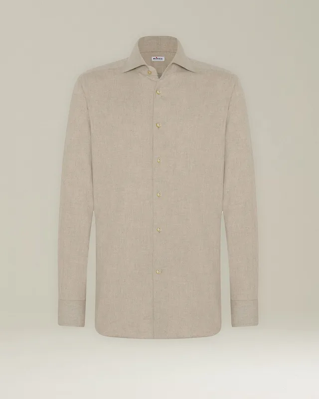 Kiton Shirts Flanellhemd Baumwolle Perlmuttknöpfe Gr. 42