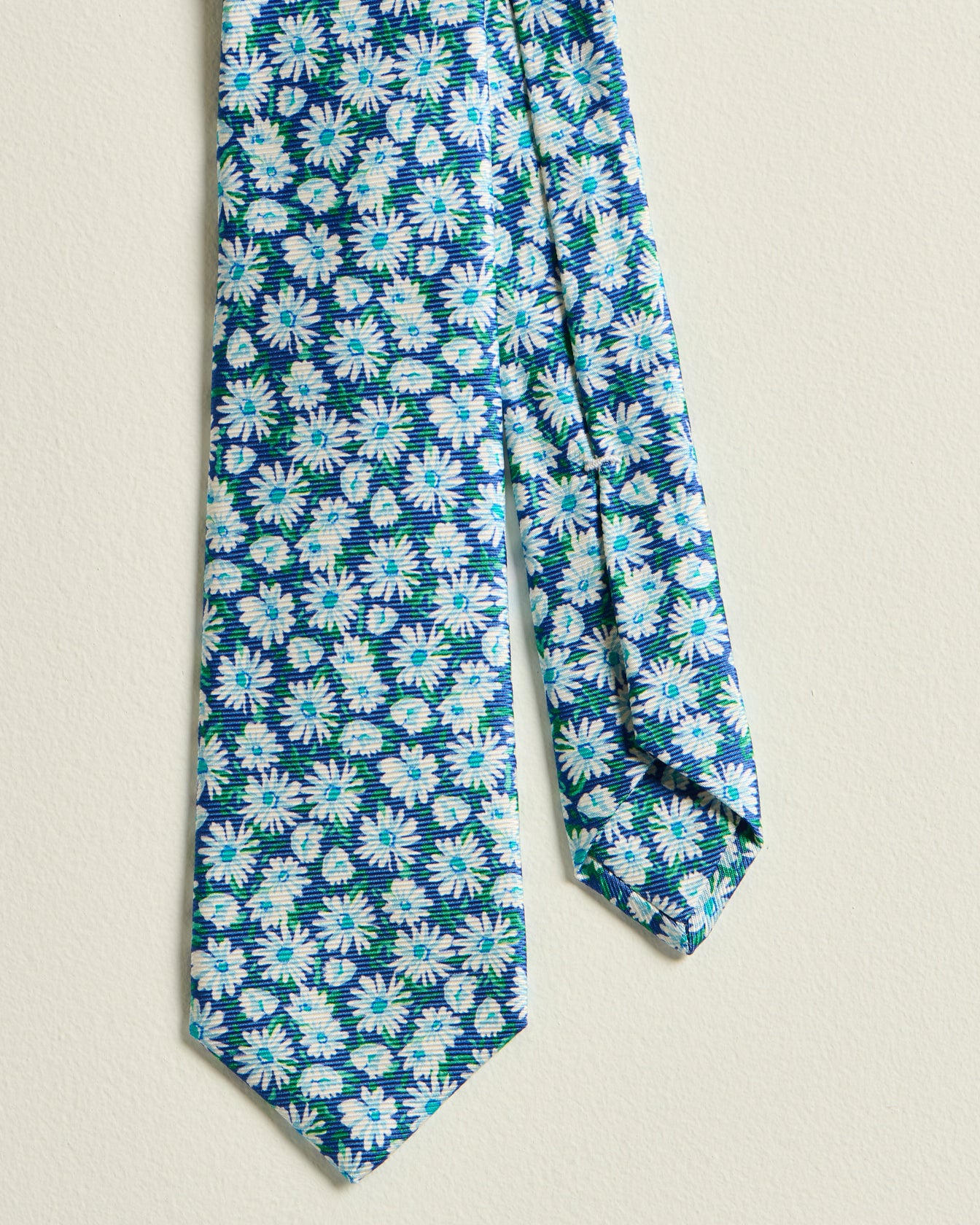 Kiton Ties Krawatte Seide Blau Grün Micro-Floral TU