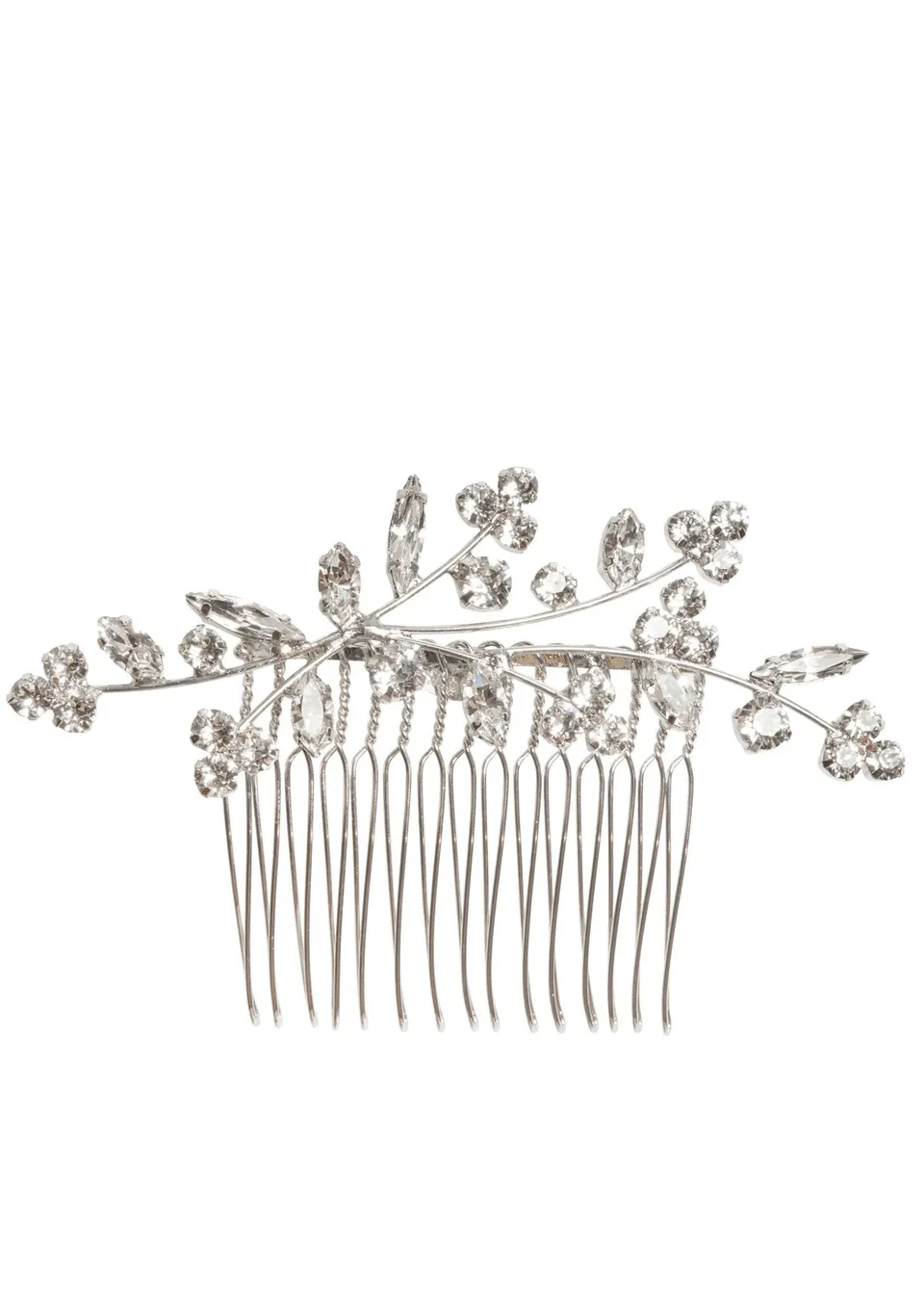Elizabeth Bower Bud Crystal Haarkamm Kristall Rhodium