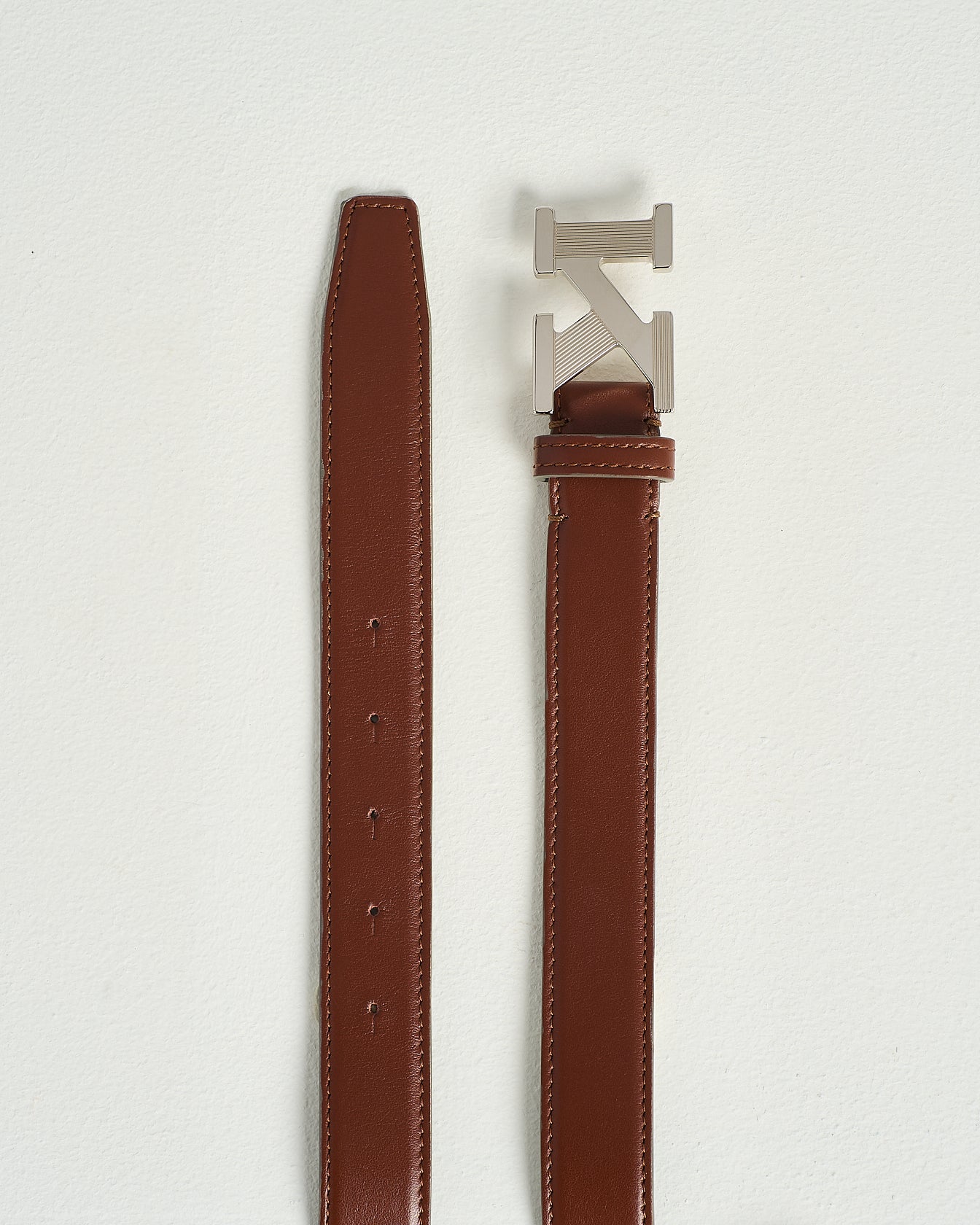 Kiton Ledergürtel dunkelbraun Monogramm Schnalle 75-125