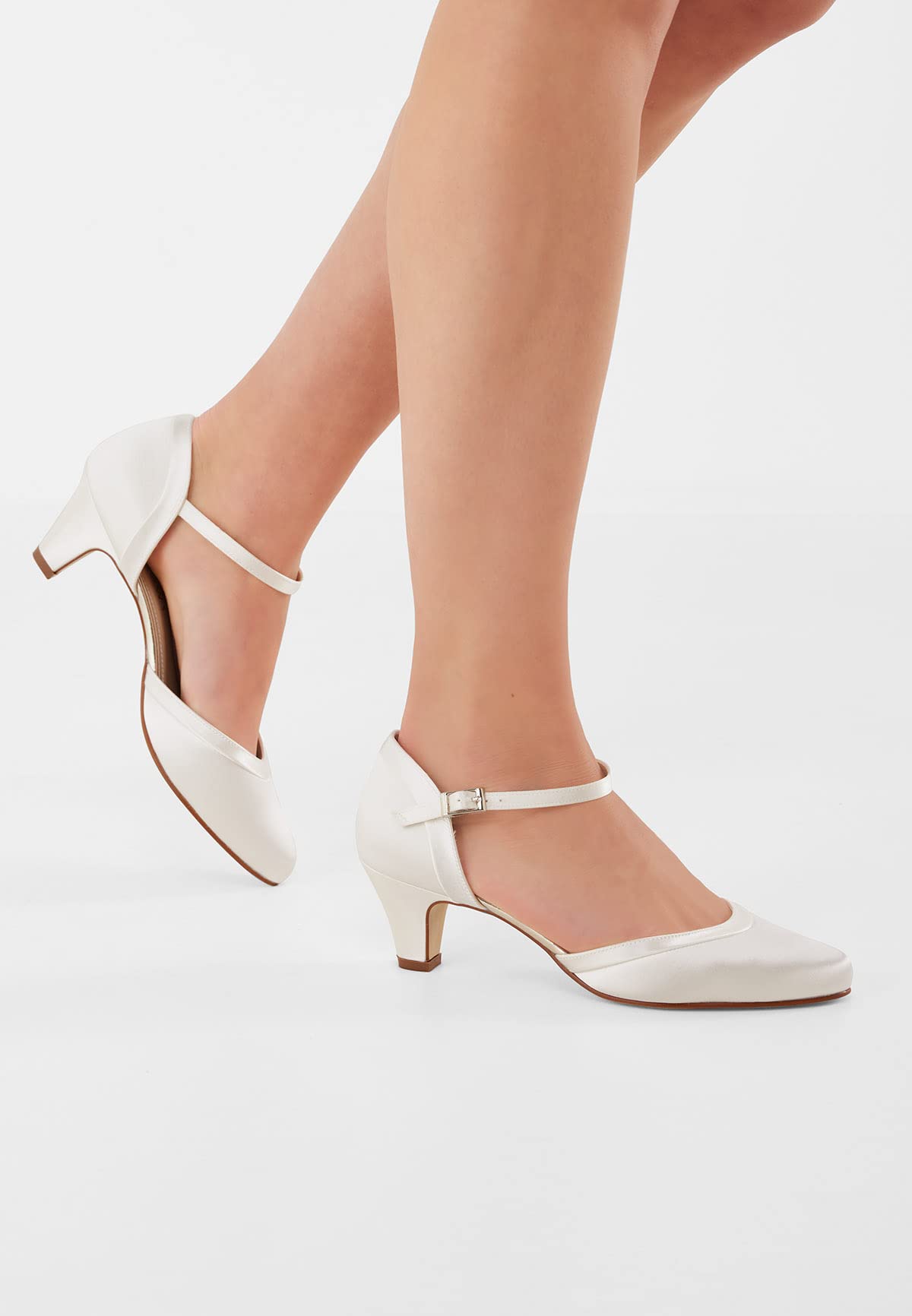 Rainbow Club Timeless Letty Pumps Ivory Satin 5cm