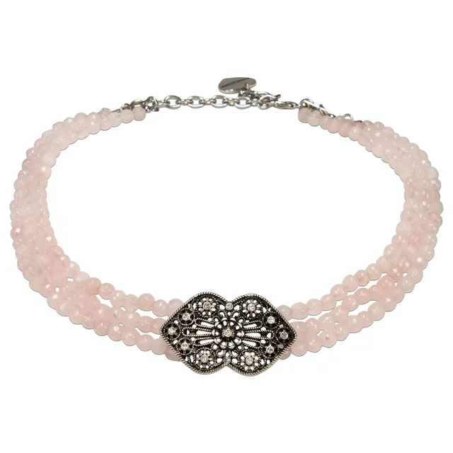 Alpenflüstern DAHEIM Lissy DHK317 Kropfkette rosa-rosé 3-reihig