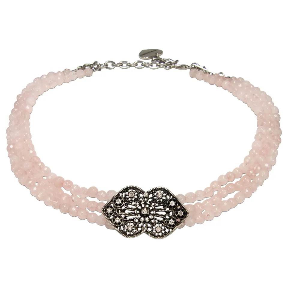 Alpenflüstern DAHEIM Lissy DHK317 Kropfkette rosa-rosé 3-reihig