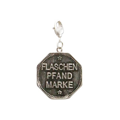 Alpenflüstern DAHEIM AAH119 Pfandmarke Flasche Anhänger silber